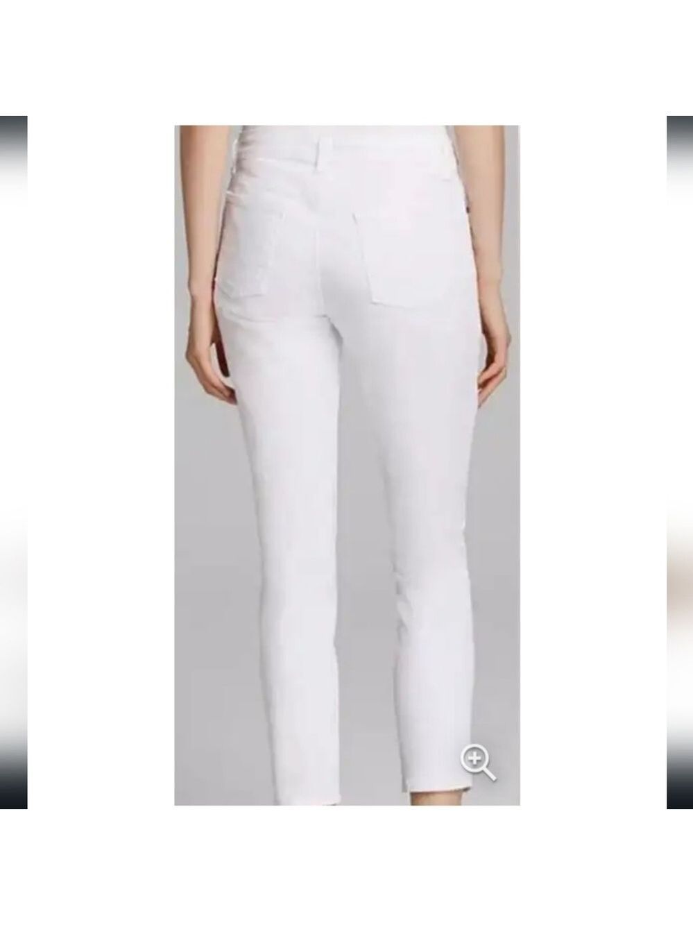Eileen Fisher Organic Cotton Stretch White Bootcut Ankle Jeans in Size PP (2/P) - Picture 2 of 2
